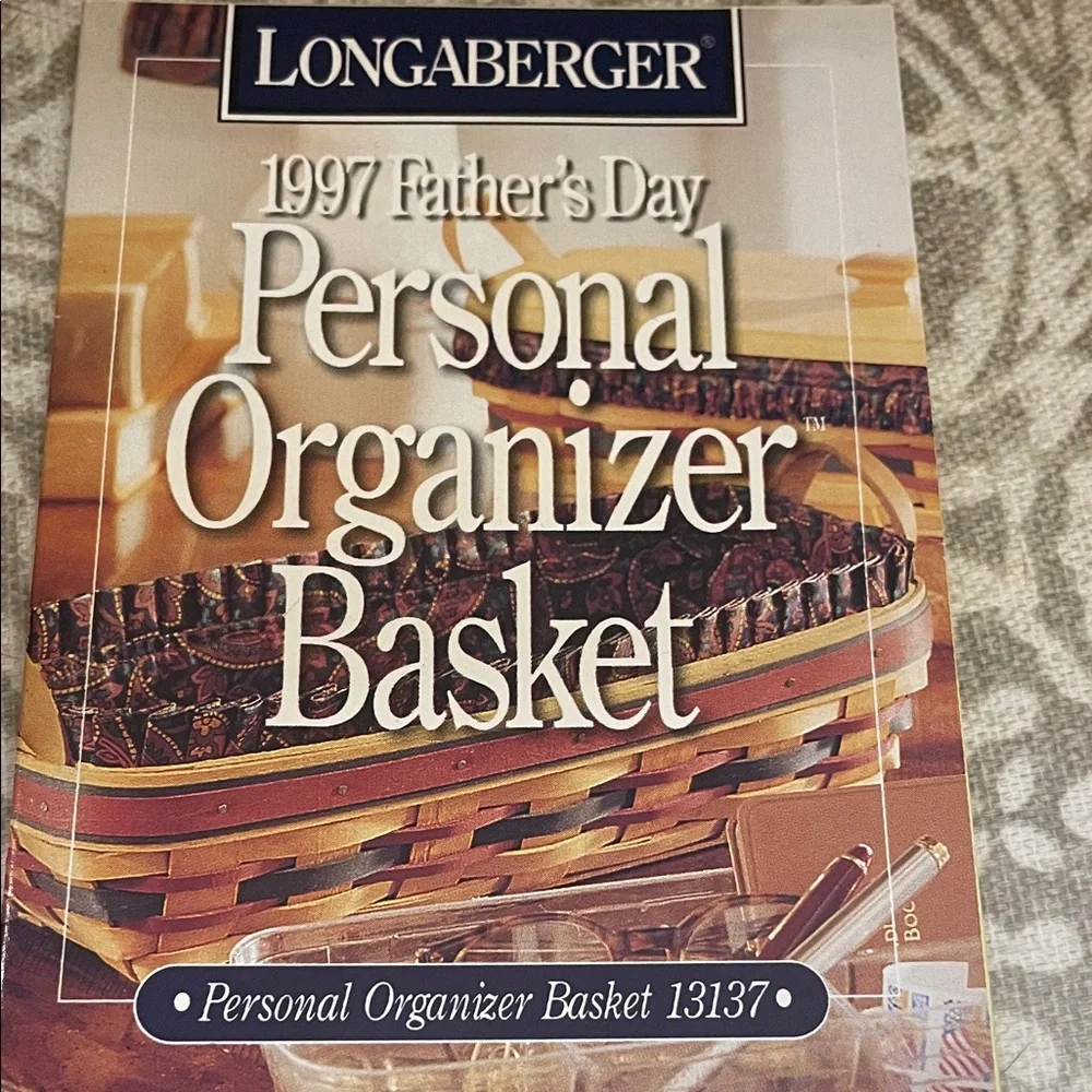 Longaberger Multicolor Woven 1997 Father’s Day Organizer basket‎ with divider